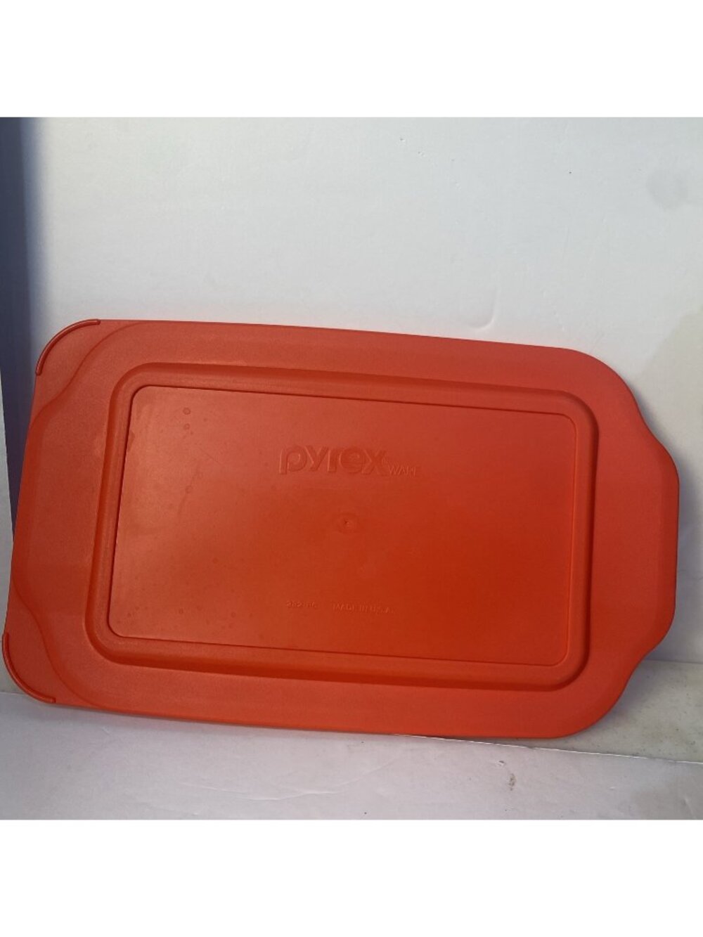 Pyrex Replacement Lid 232-PC 2 Qt RED Plastic Rectangle Cover USA, Clean